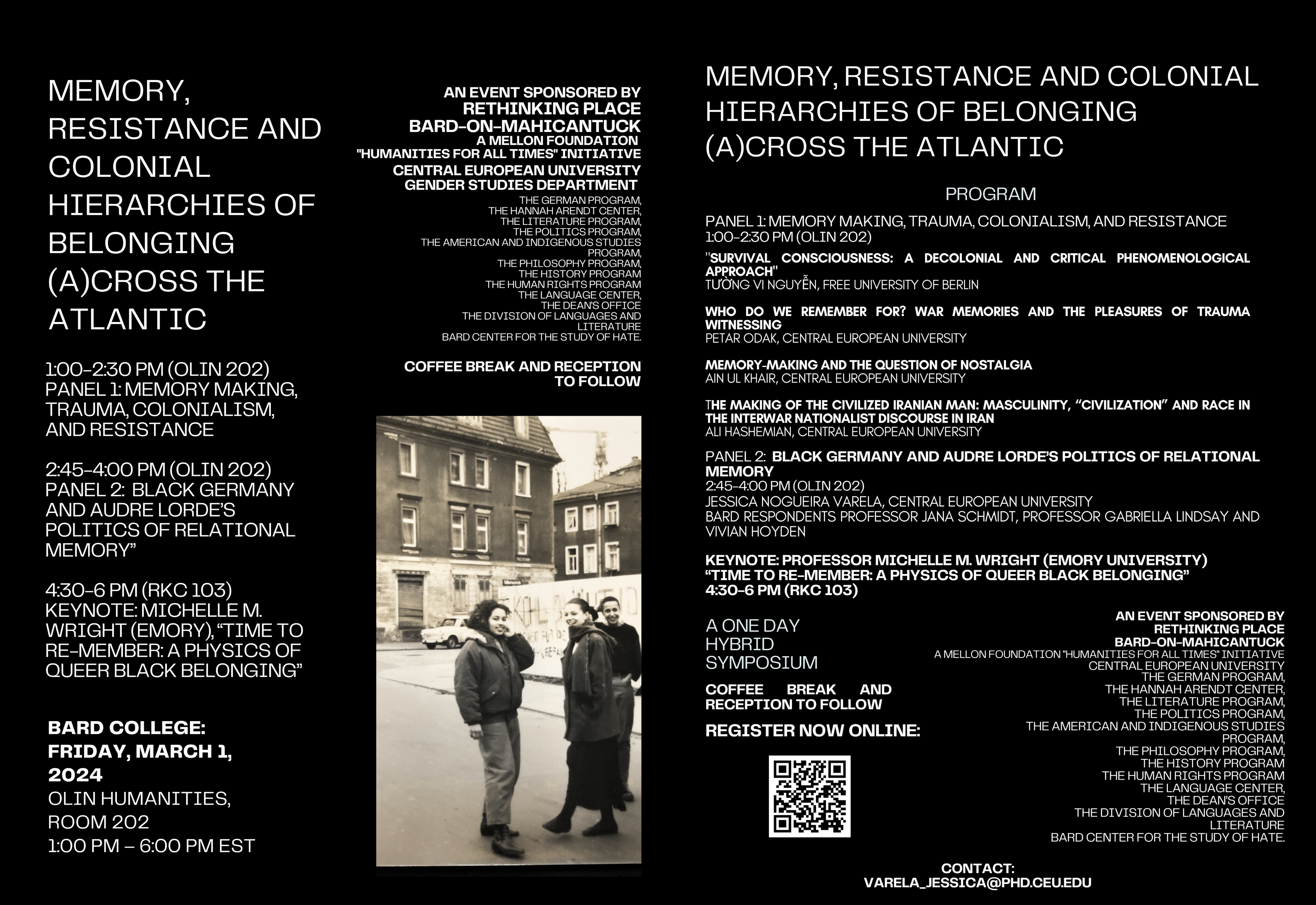 [Memory, Resistance, and Colonial Hierarchies of Belonging (A)cross the Atlantic] Click on the image to see the full schedule and RSVP!