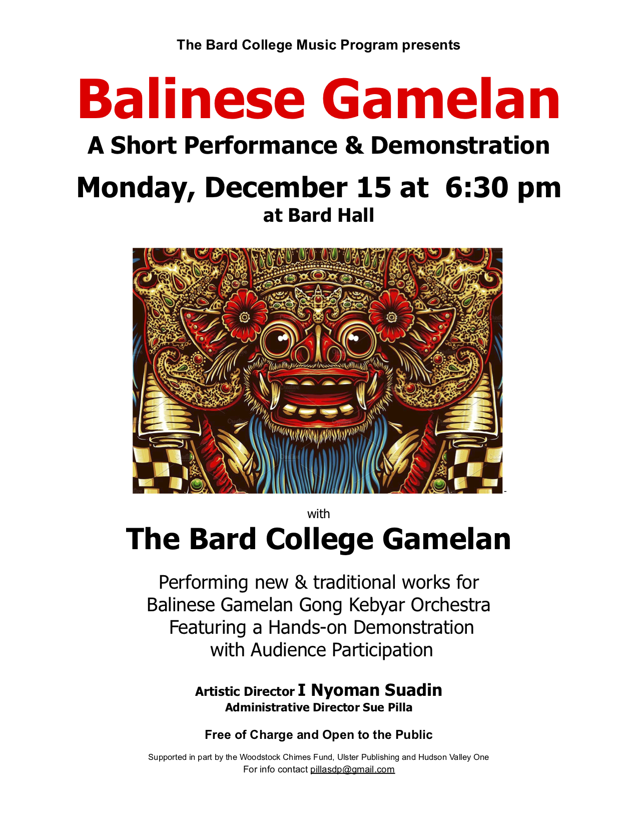 Bard College Gamelan Ensemble