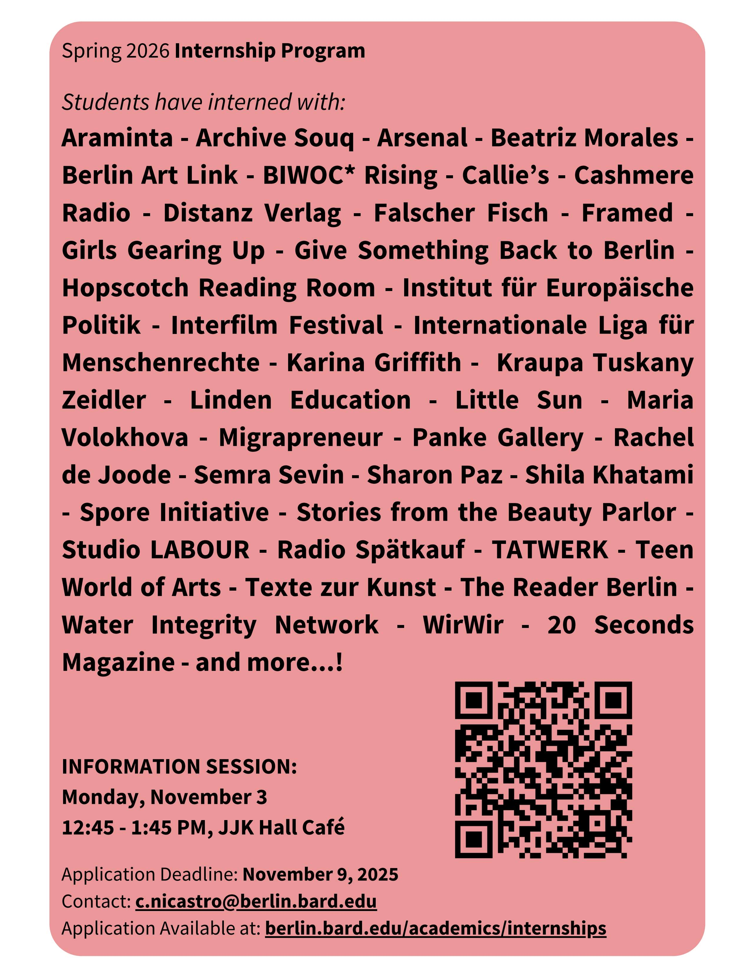 Internship Program Info Session