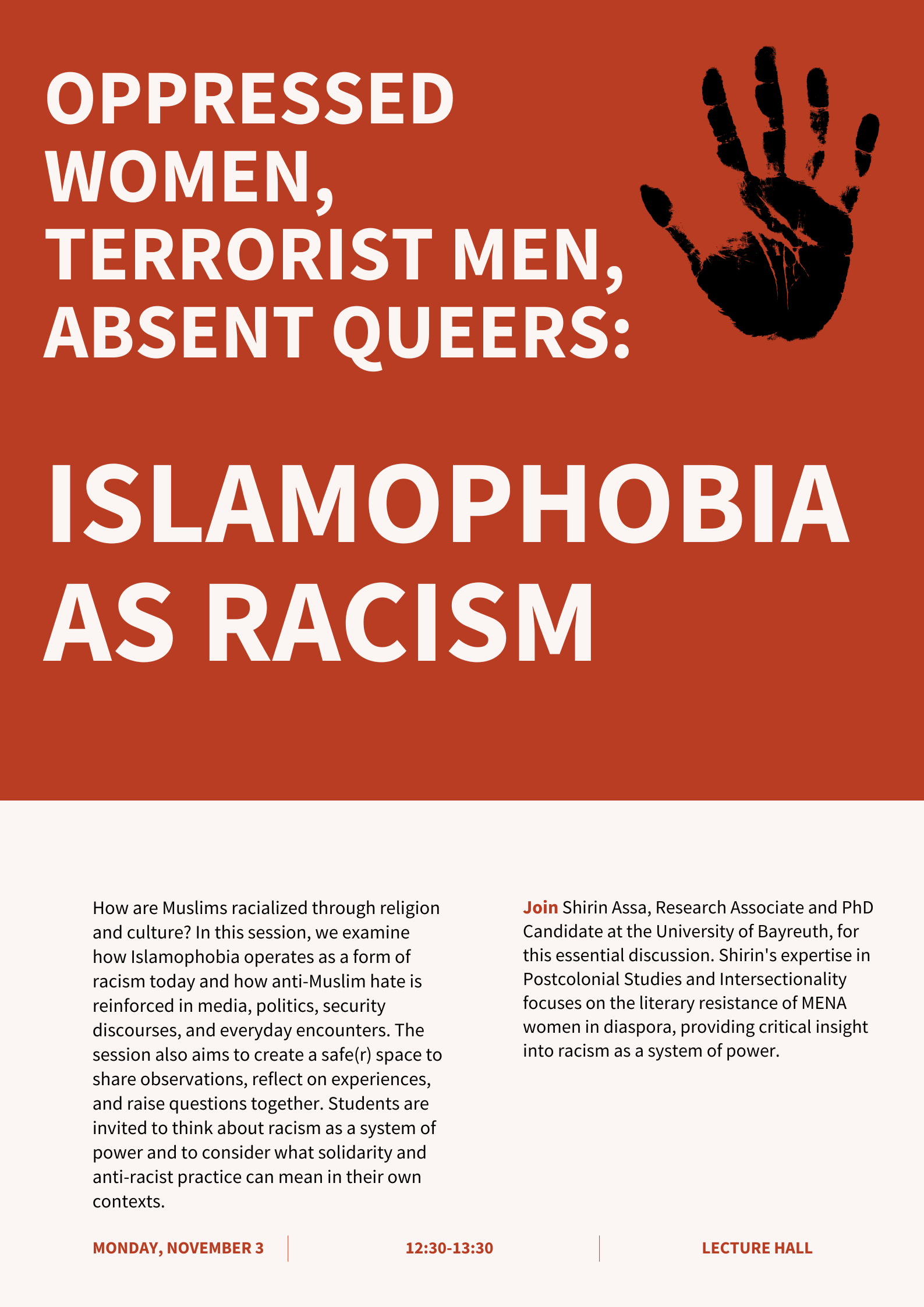 Talk &amp; Discussion: Islamophobia as Racism