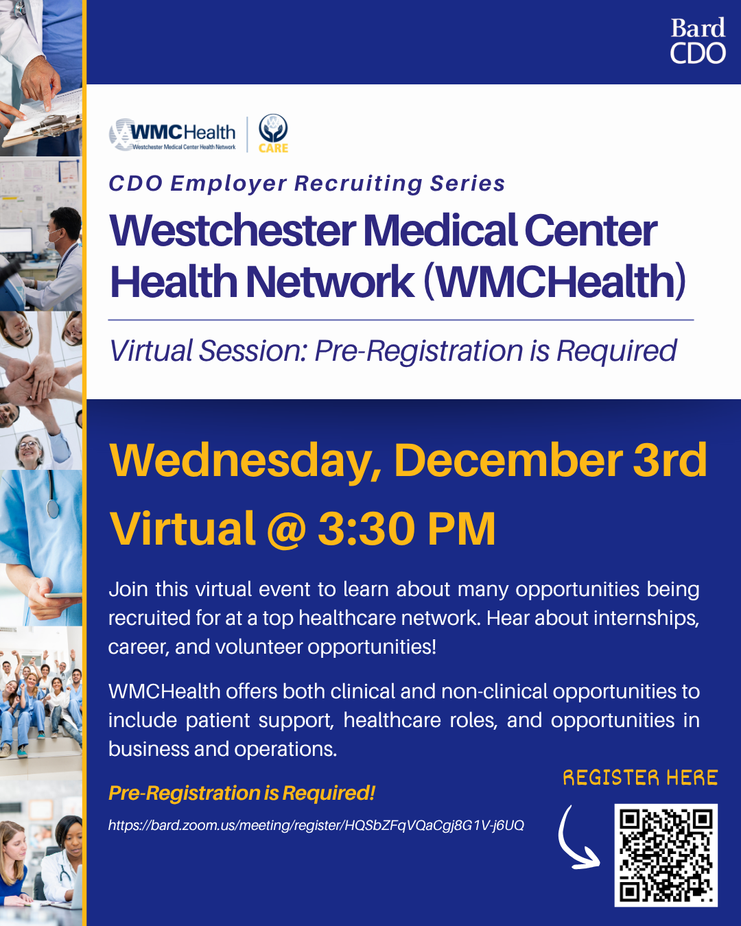 Westchester Medical Center Health Network (WMCHealth) &ndash; Virtual Session