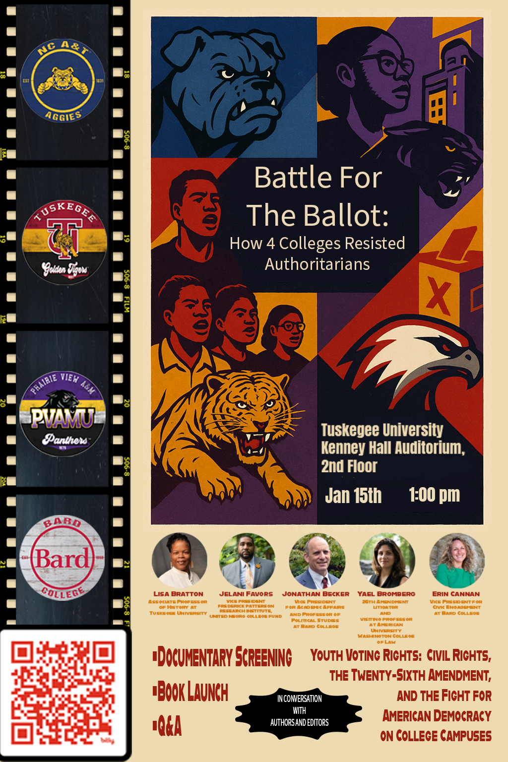 Bard College Center for Civic Engagement Cosponsors Talk on Book About Student Voting Rights at Tuskegee University