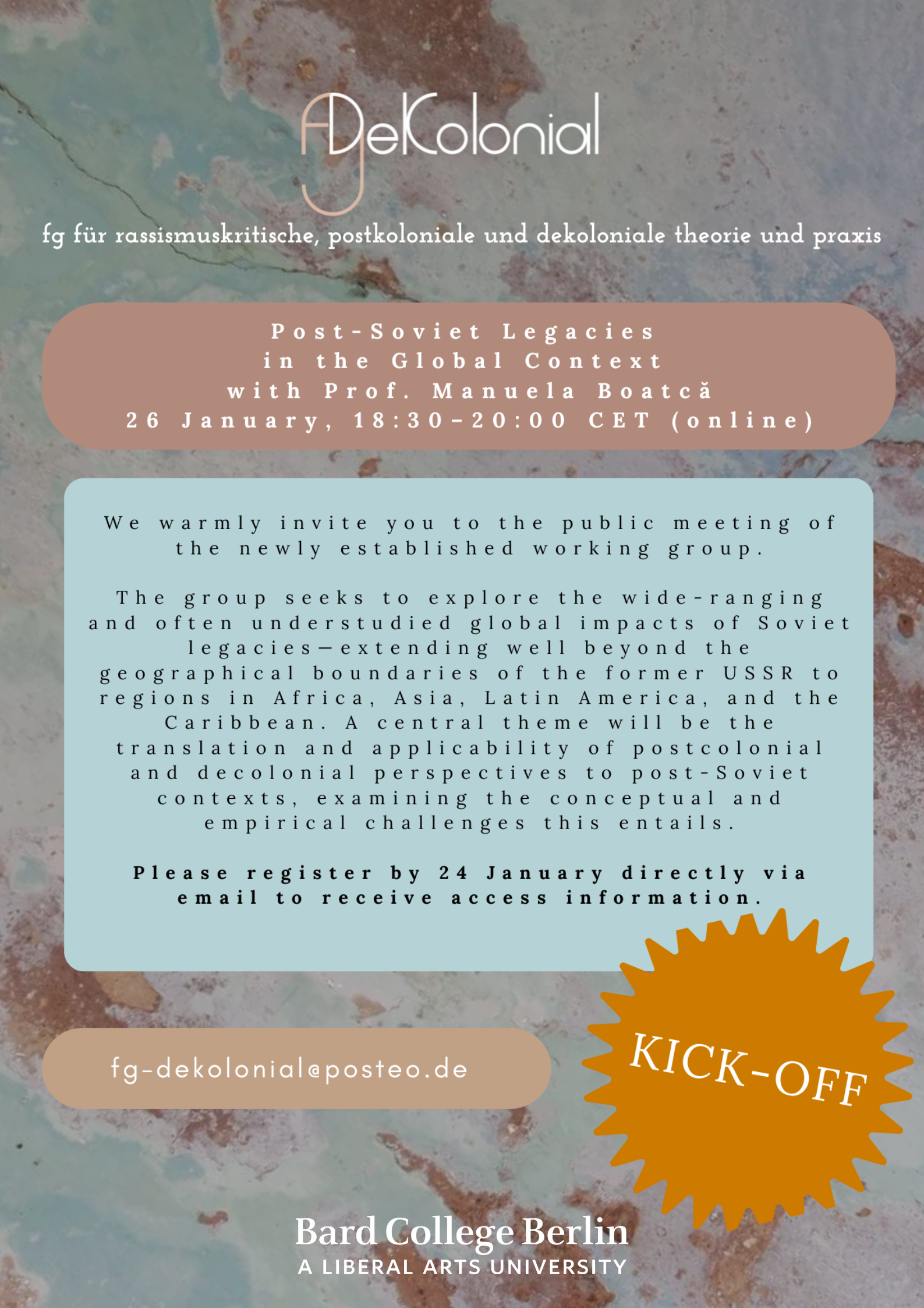 Post-Soviet Legacies in the Global Context - a discussion with Professor Manuela Boatcă