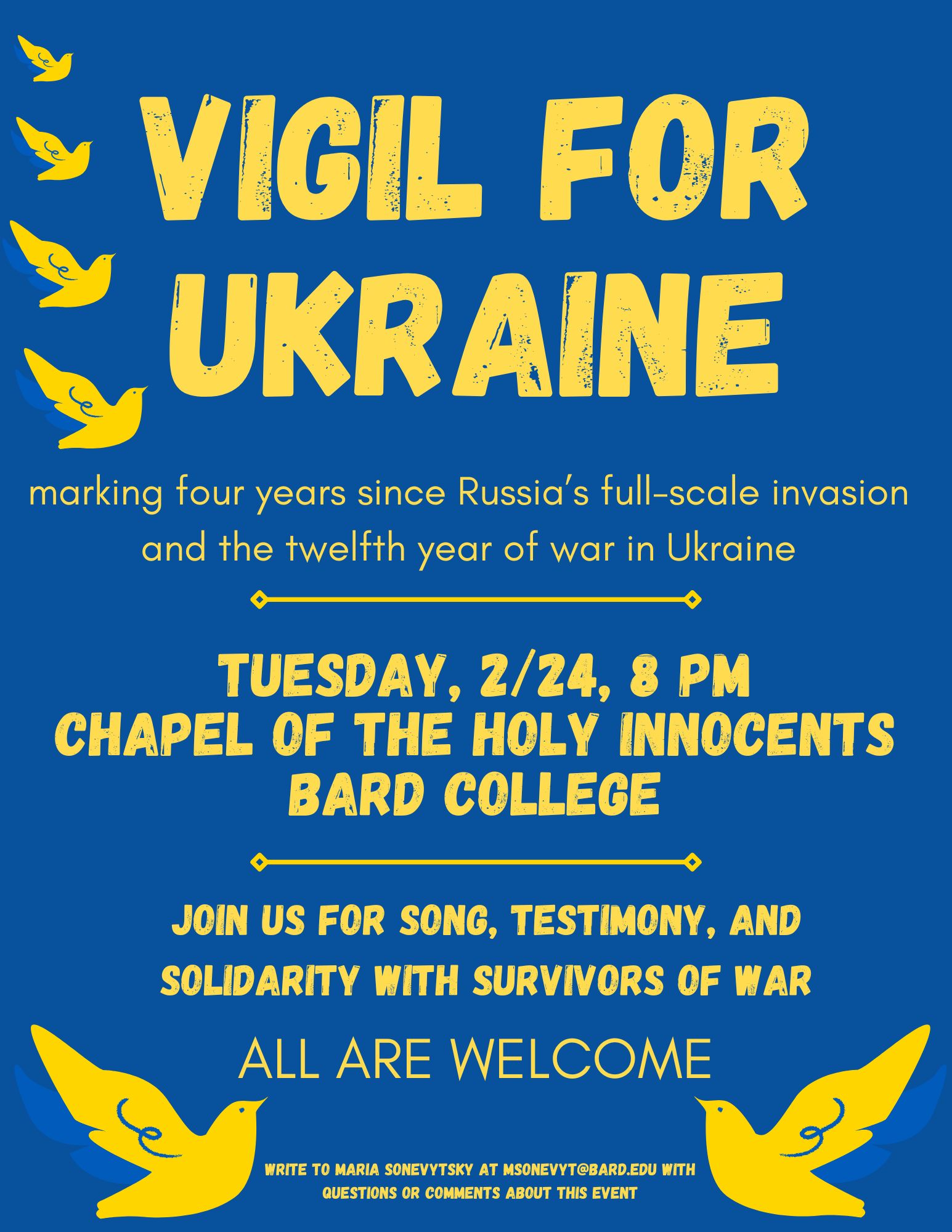 Vigil for Ukraine.; Vigil for Ukraine