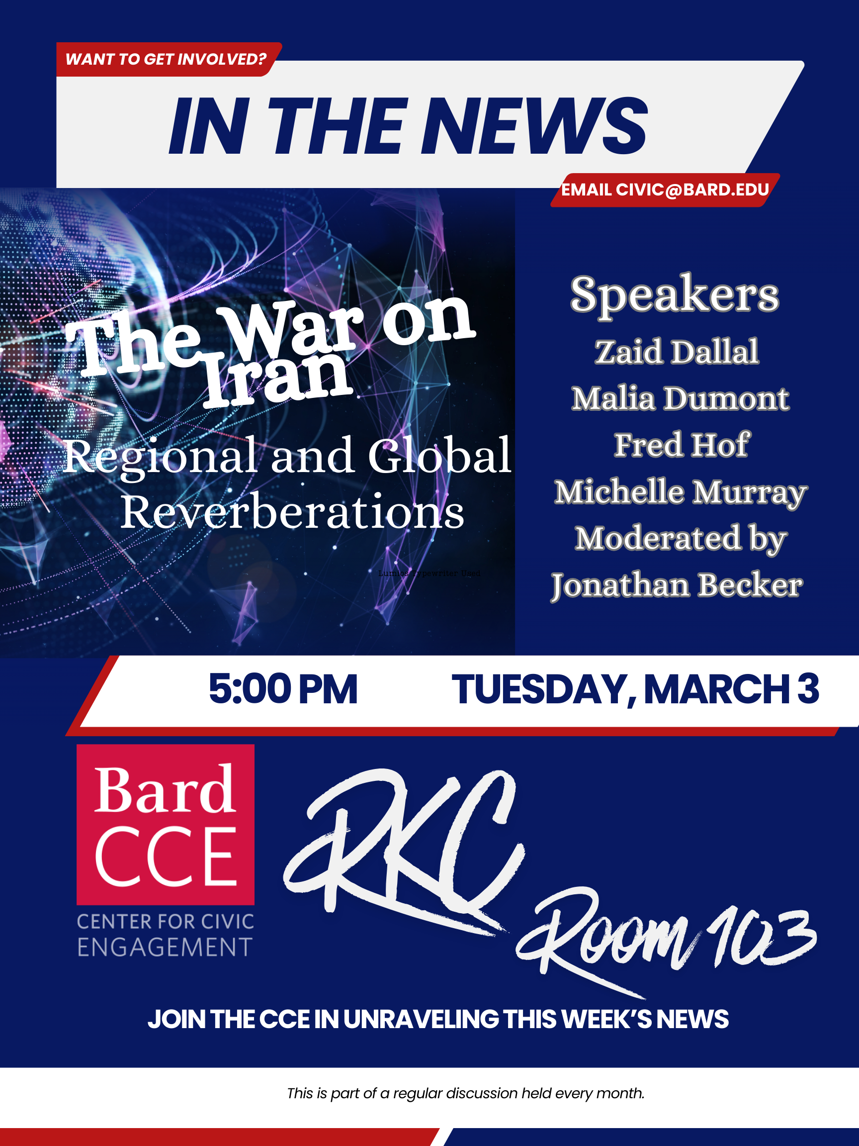 In the News poster; In the News: The War on Iran