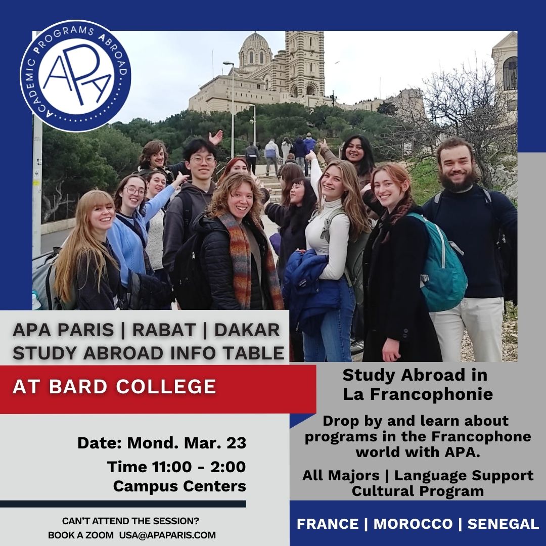 Academic Programs Abroad Info Table; Study Abroad in the Francophonie!