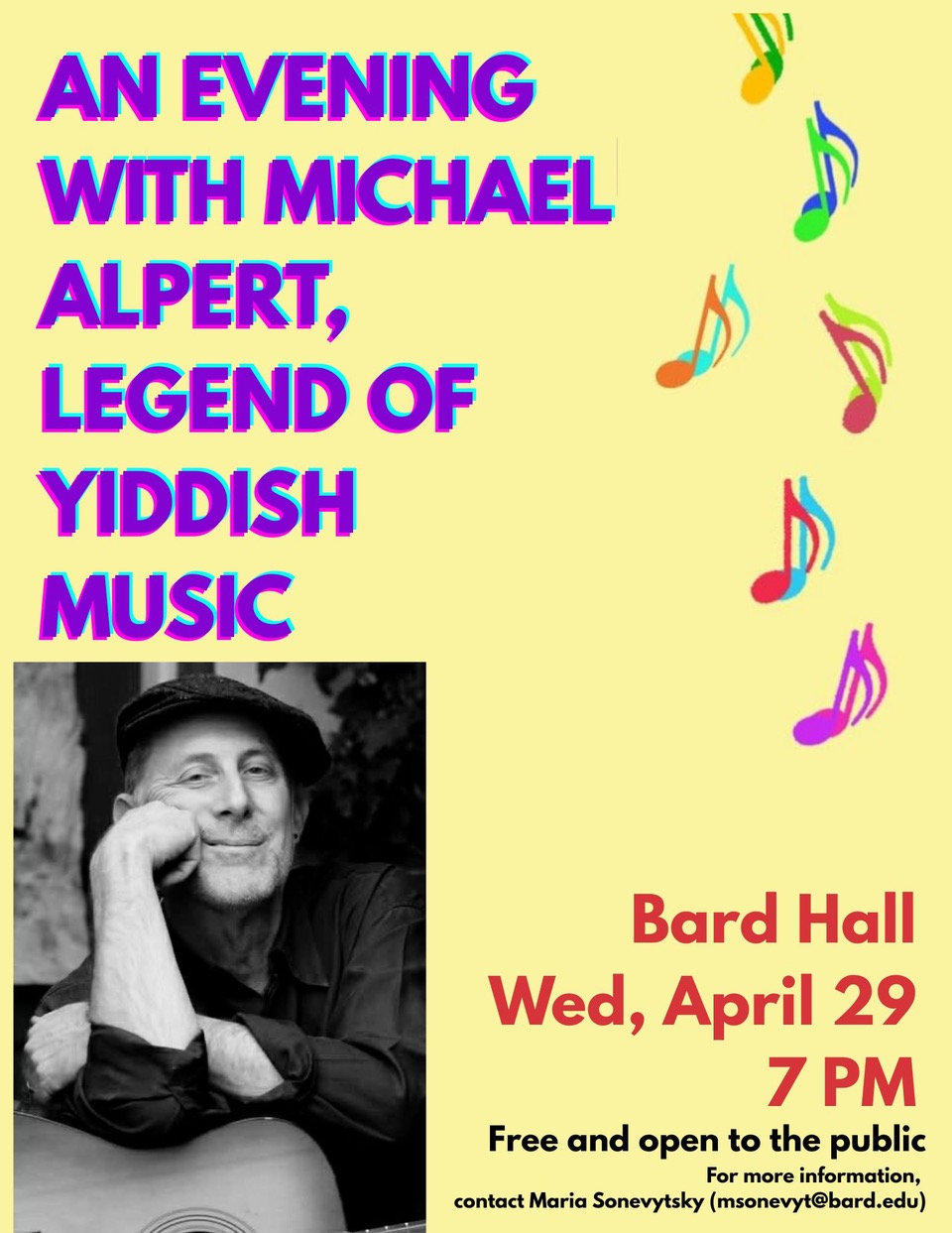 An Evening with Michael Alpert, Legend of Yiddish Music