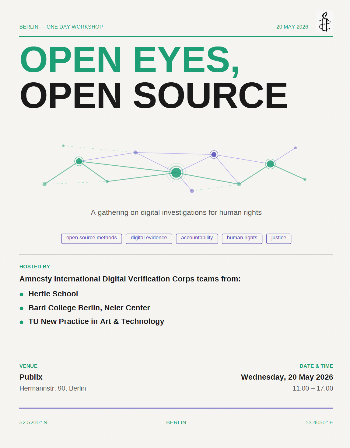 Open Eyes, Open Source: a gathering on digital investigations for human rights