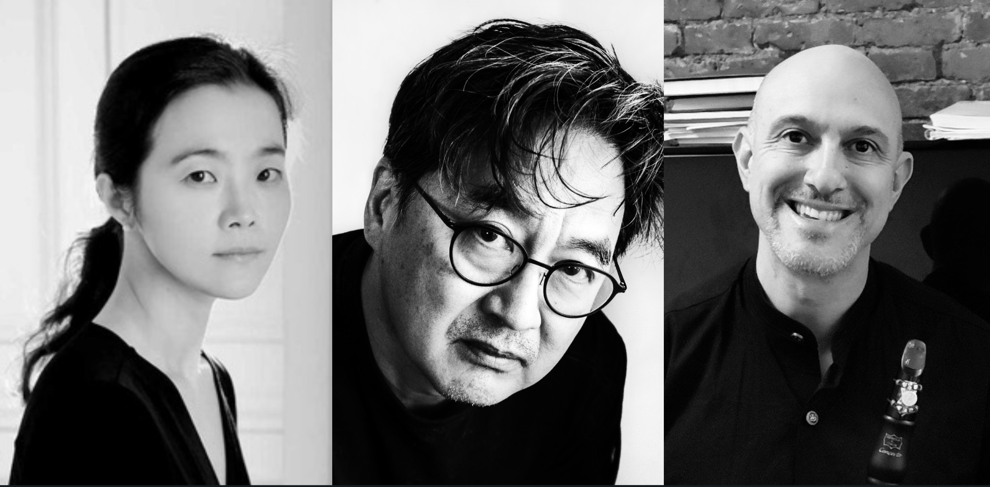 Headshots of Sohyun Ahn, Junah Chung, and Paolo Marchettini; Trio Apex