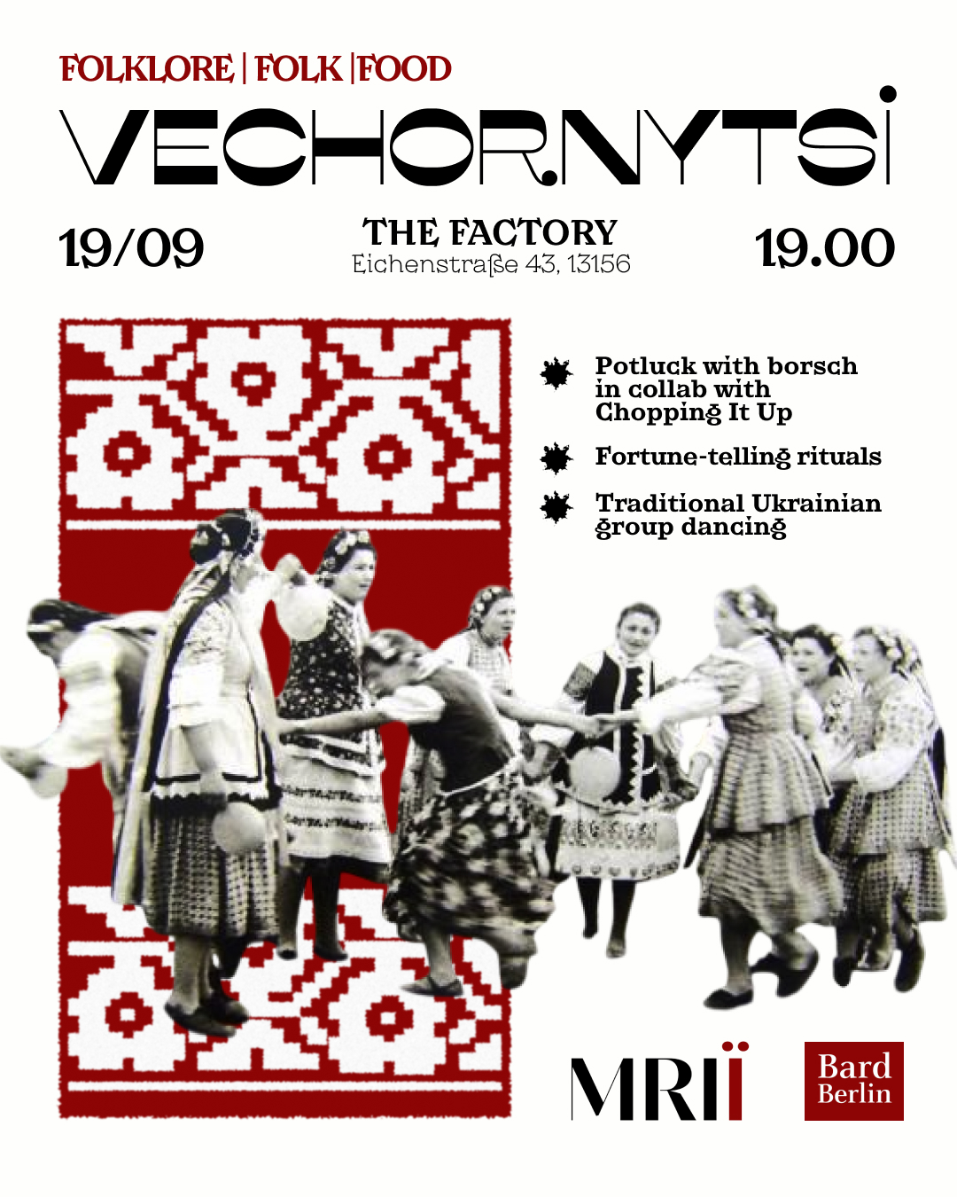 Vechornizi. Fortunetelling, folk, food.