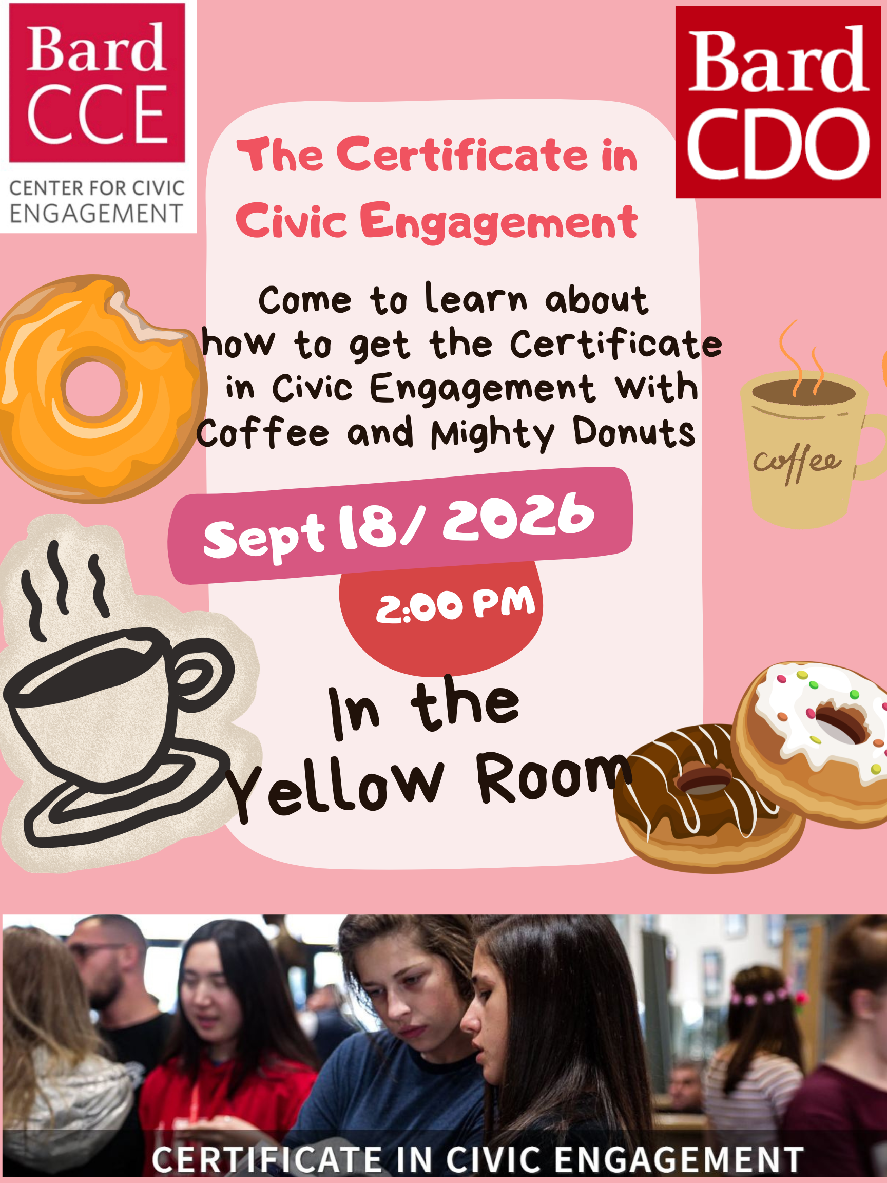 Coffee &amp; Donuts &amp; the Certificate in Civic Engagement!&nbsp;