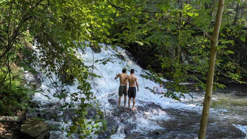 On ninety-degree days, there’s nothing better than a dip in the falls.