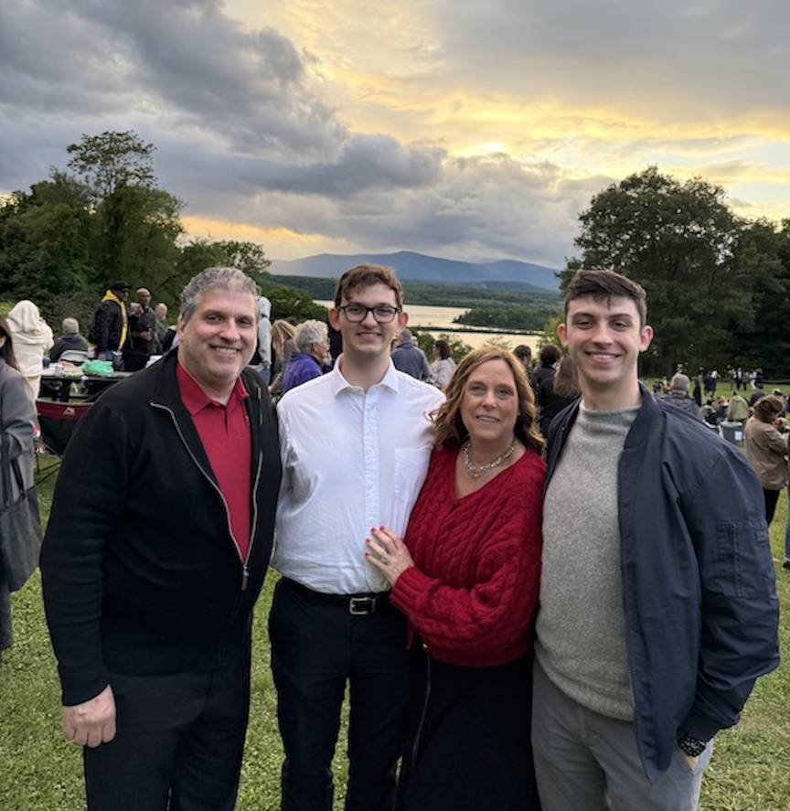 From Left to Right: Rob, Henry '25, Janice and Walter Mielarczyk. Rob and Janice are Co-Chairs of the Family Leadership Council.