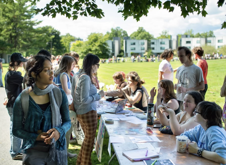 Bard currently has more than 150 active student clubs! Photo from the Club Fair last week by&nbsp;Gaspard Bason &rsquo;29