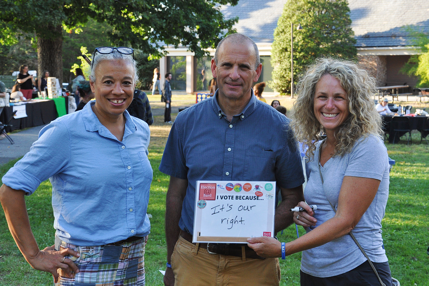 L-R: Cicily Wilson, Jonathan Becker, and Erin Cannan. Photo by Jonathan Asiedu &rsquo;24