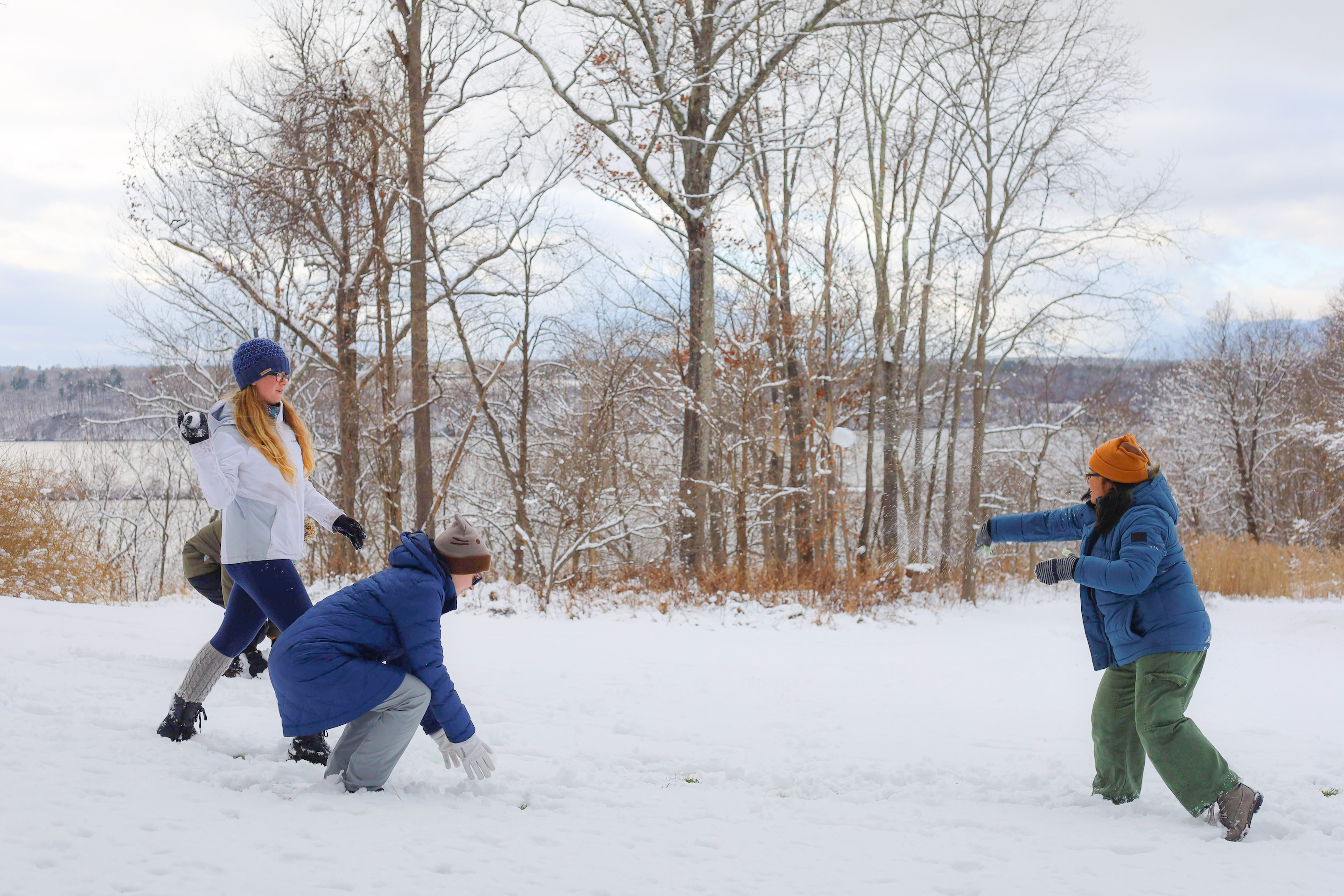 Bard students enjoyed the first snowfall of the season earlier this week. Photo by Tyler Williams '19 MAT '21
