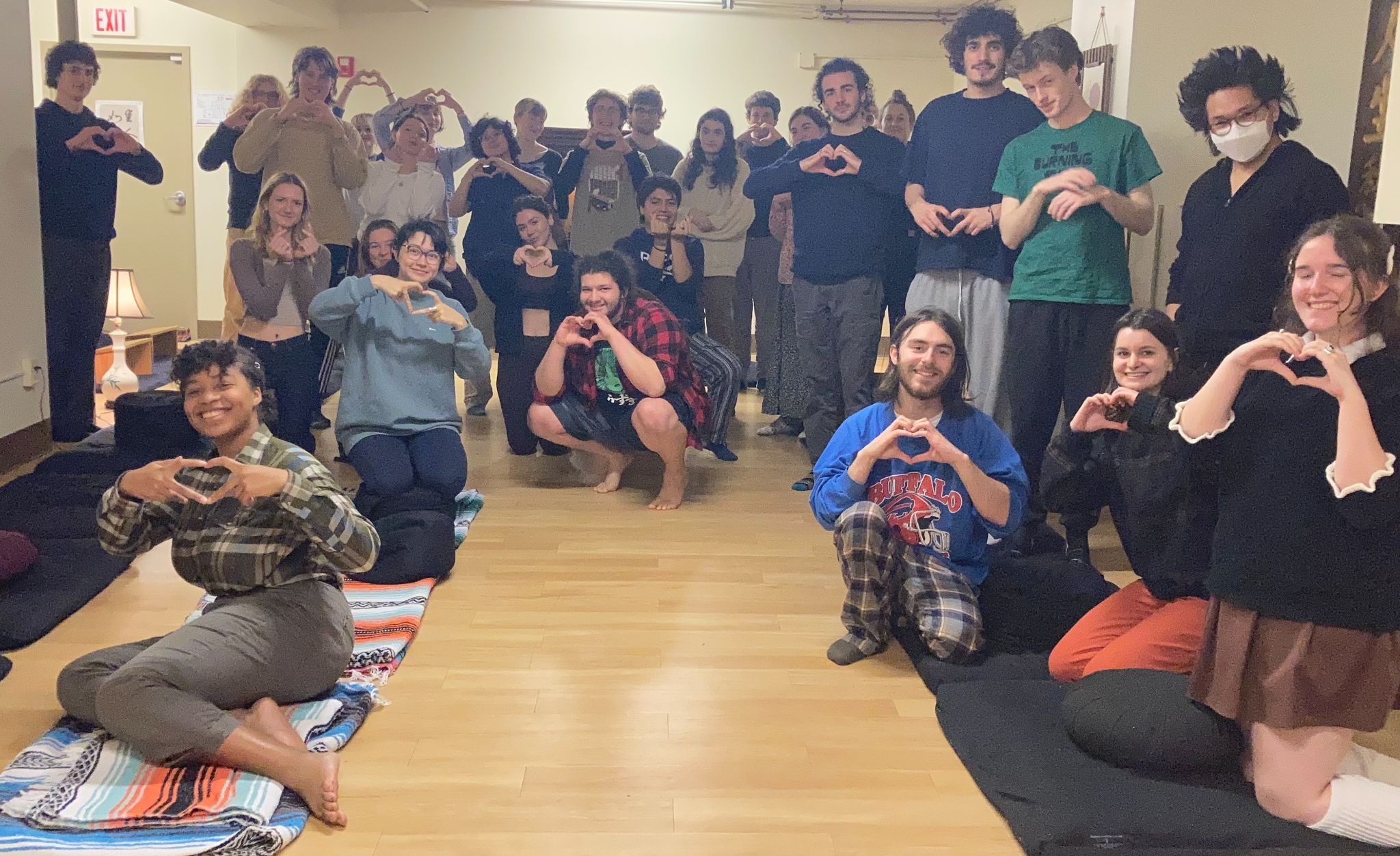 The Bard Meditation Group, led by Buddhist Chaplain <strong>Tatjana von Prittwitz und Gaffron CCS '99</strong>. More students than ever are participating in guided meditations and silent meditations. Everybody is welcome at these sangha gatherings—appreciating the preciousness of life together, cultivating our interconnection, and generating compassion.