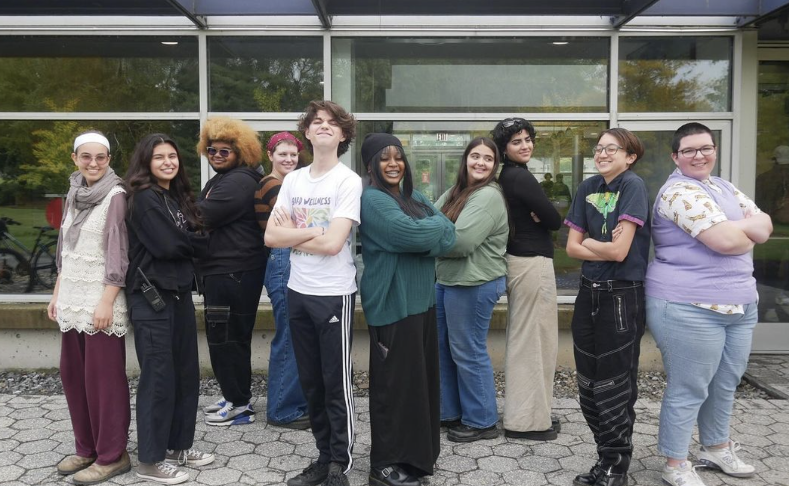 Bard Peer Health Educators, who work alongside Annia Reyes, director of health and wellness education, to help support Bard students in their mental and physical health. Photo by Kay Bell &rsquo;26