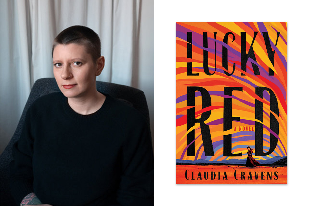 Claudia Cravens ’08 and her new novel, <em>Lucky Red</em>. Photo by Carleen Coulter