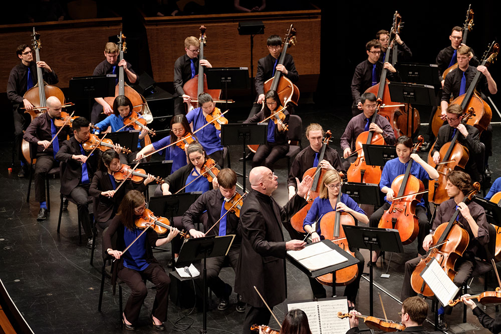 Leon Botstein conducting The Orchestra Now. Photo by David DeNee
