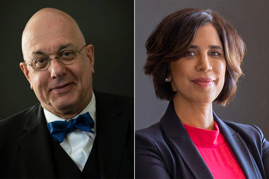 L-R: Bard College President Leon Botstein and&nbsp;Deputy Legal Director and Director of the Trone Center for Justice and Equality at the ACLU Yasmin Cader.