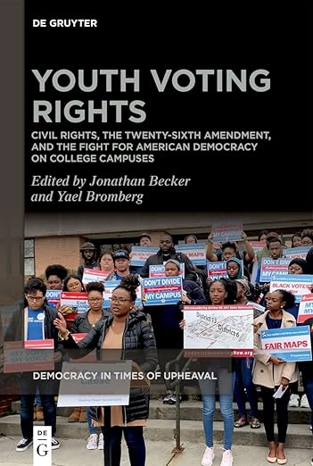 the cover of the book <em>Youth Voting Rights,</em> which depicts students campaigning for their rights