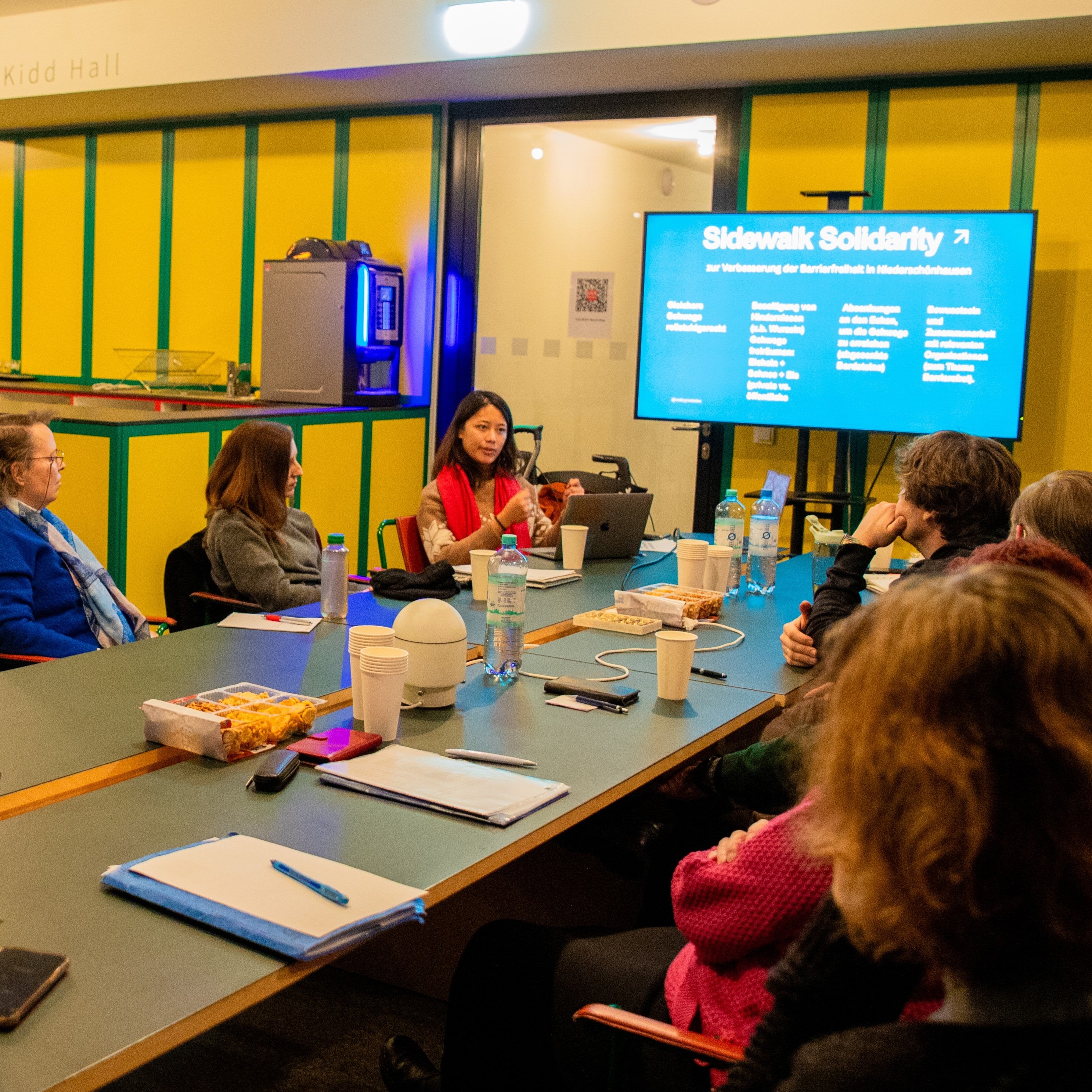 Sanskriti presenting at the February 2026 meeting of the Kiezrunde Niedersch&ouml;nhausen