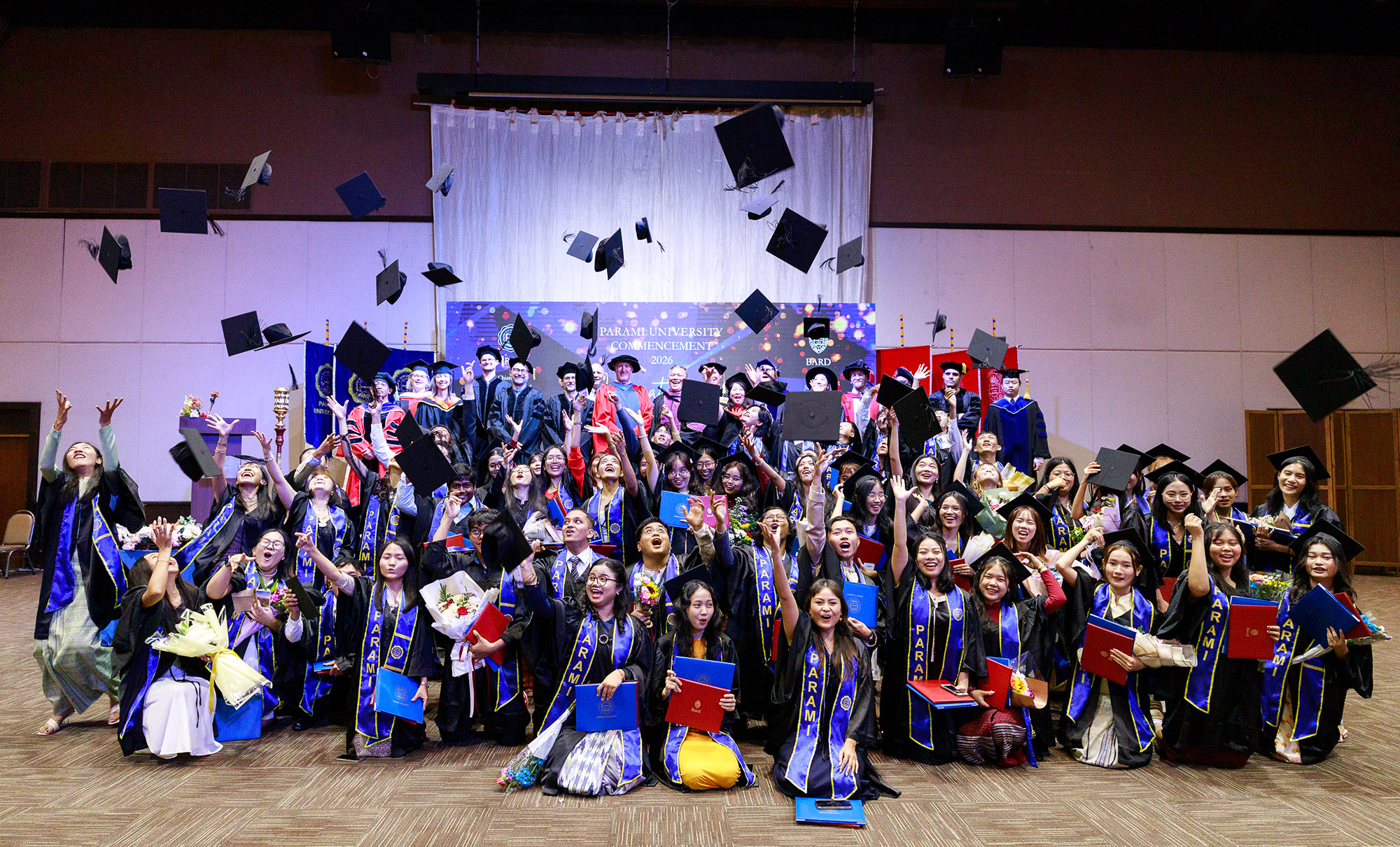 a group of students in academic dress