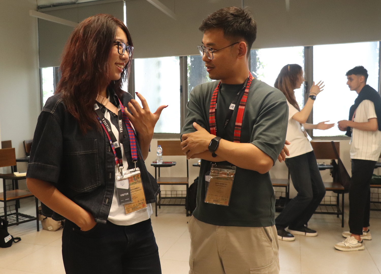 Two students talking at the Get Engaged 2026 conference