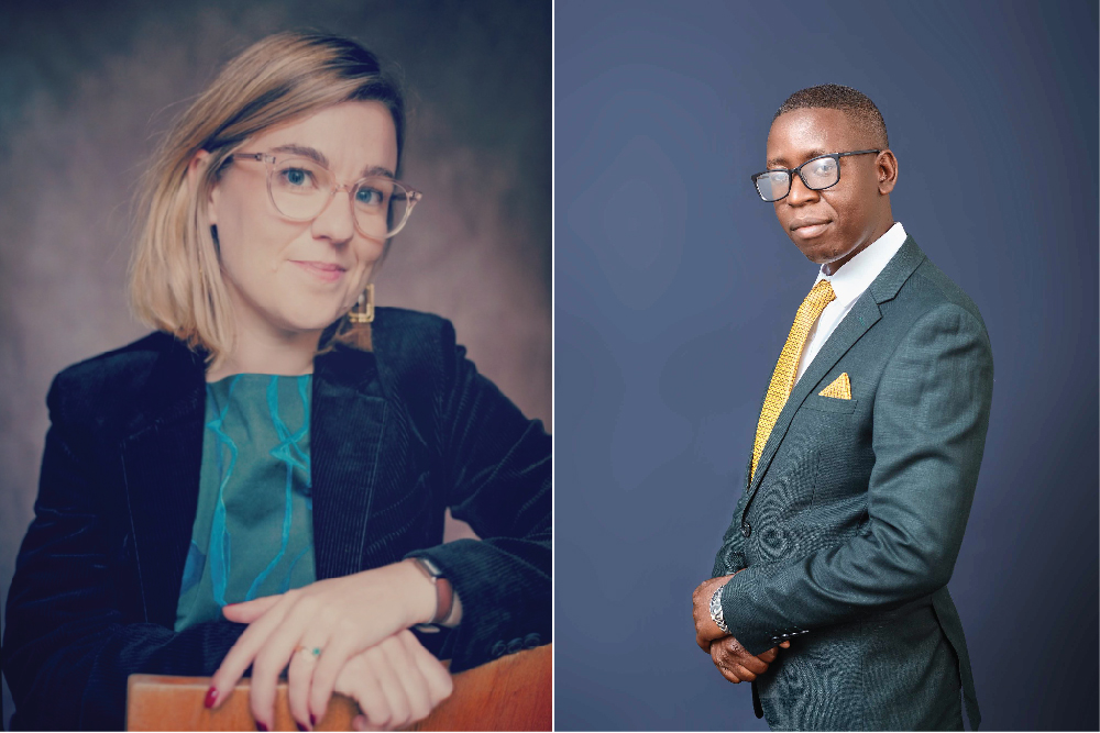 Side-by-side portraits of&nbsp;Charlotte Manson and Darlington Marange.