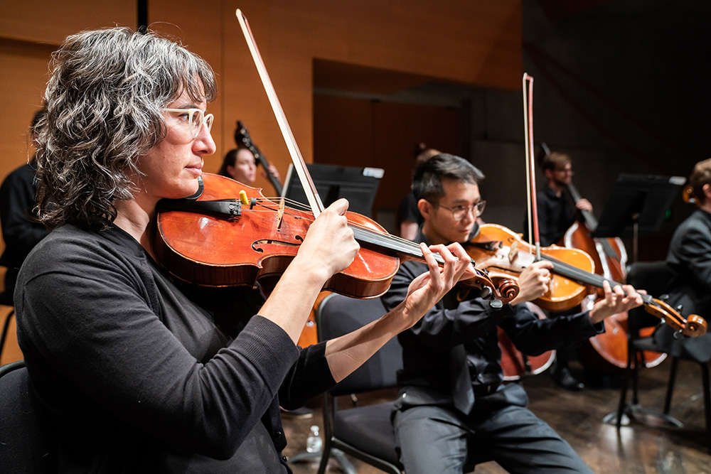 Bard musicians rehearsing for the China Now Festival