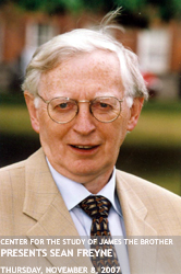 <strong>Center for James Lecture: Renowned Biblical Scholar Sean Freyne</strong>