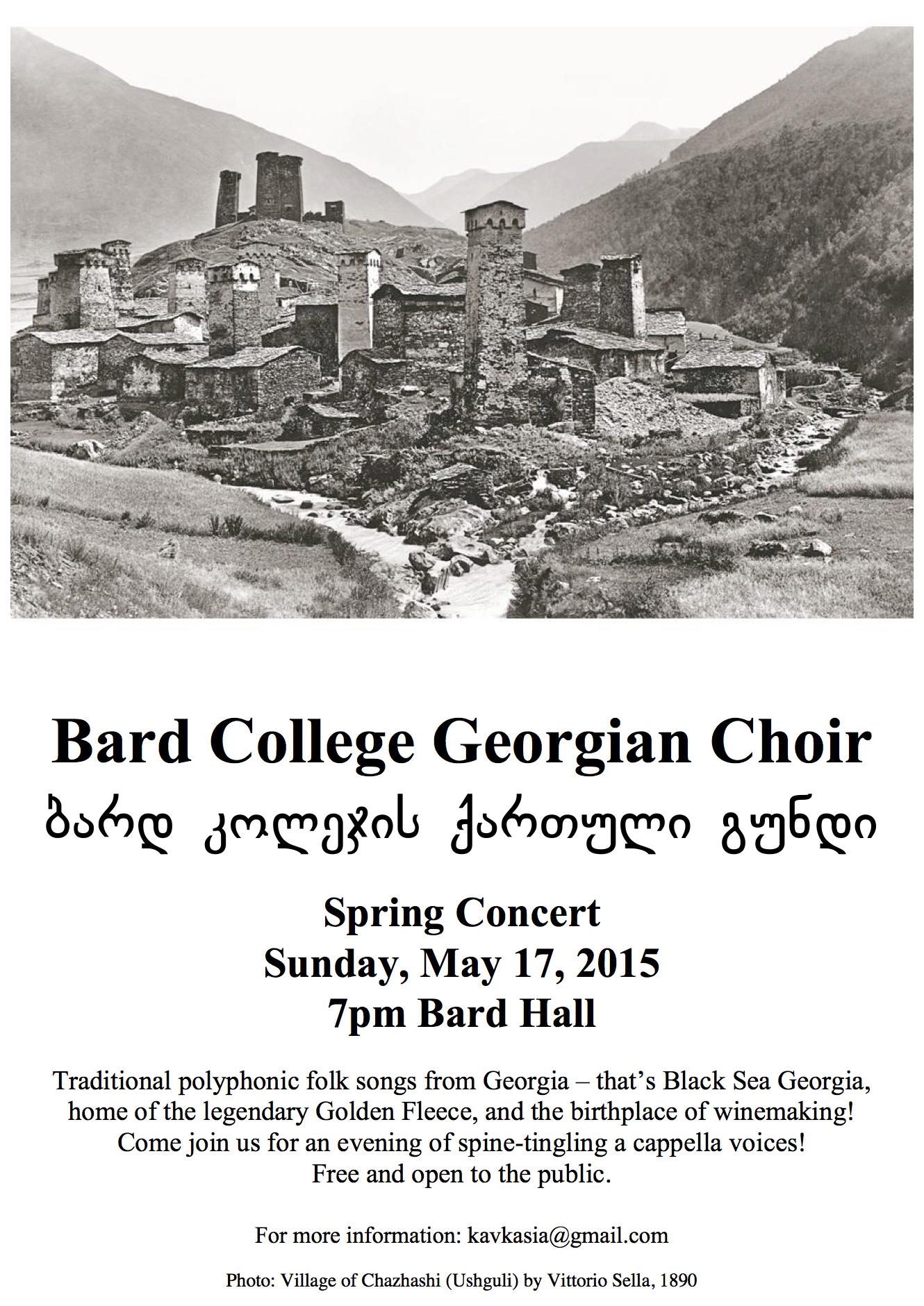 Bard Georgian Choir Spring Concert