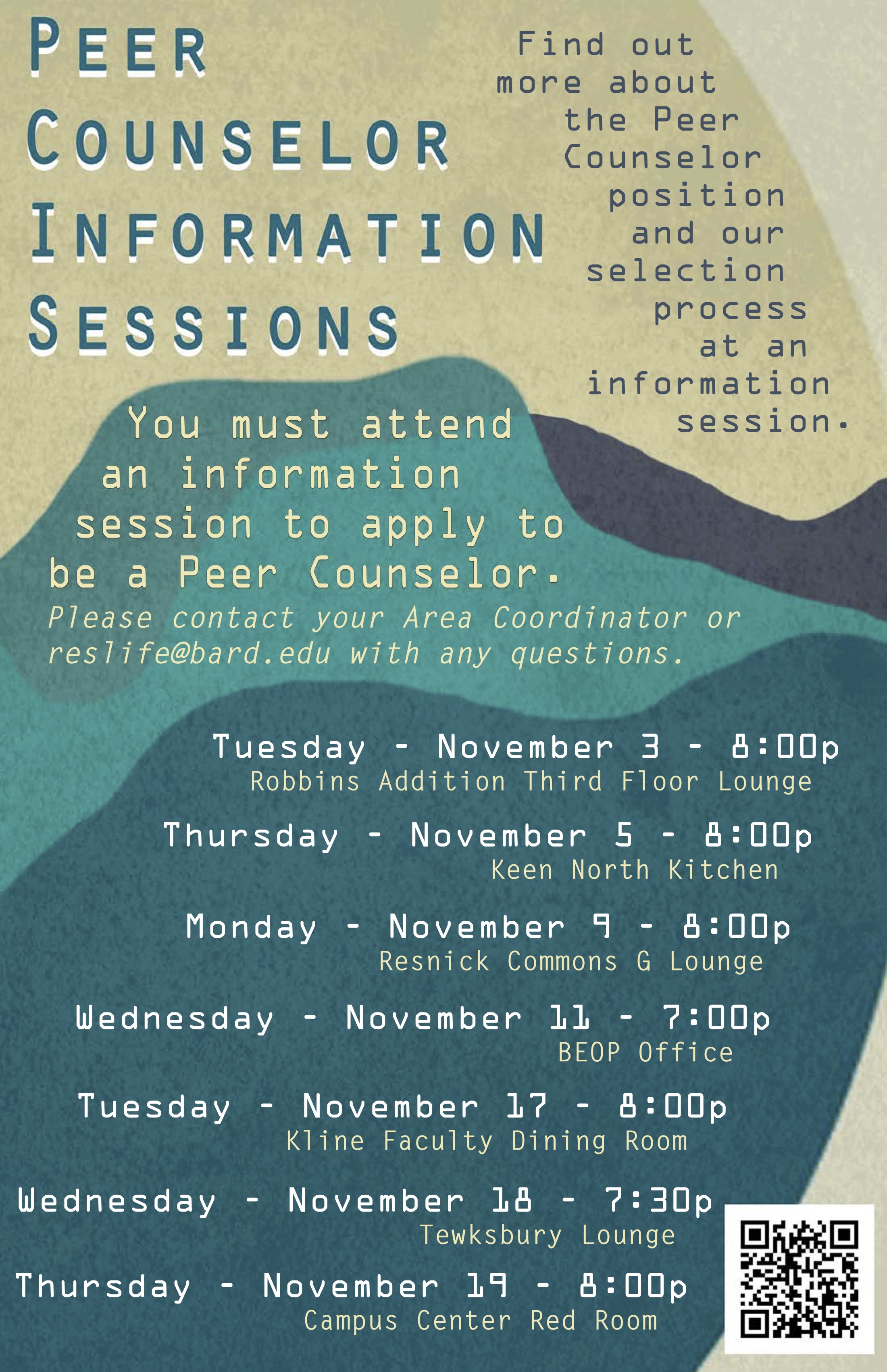 Peer Counselor Information Session