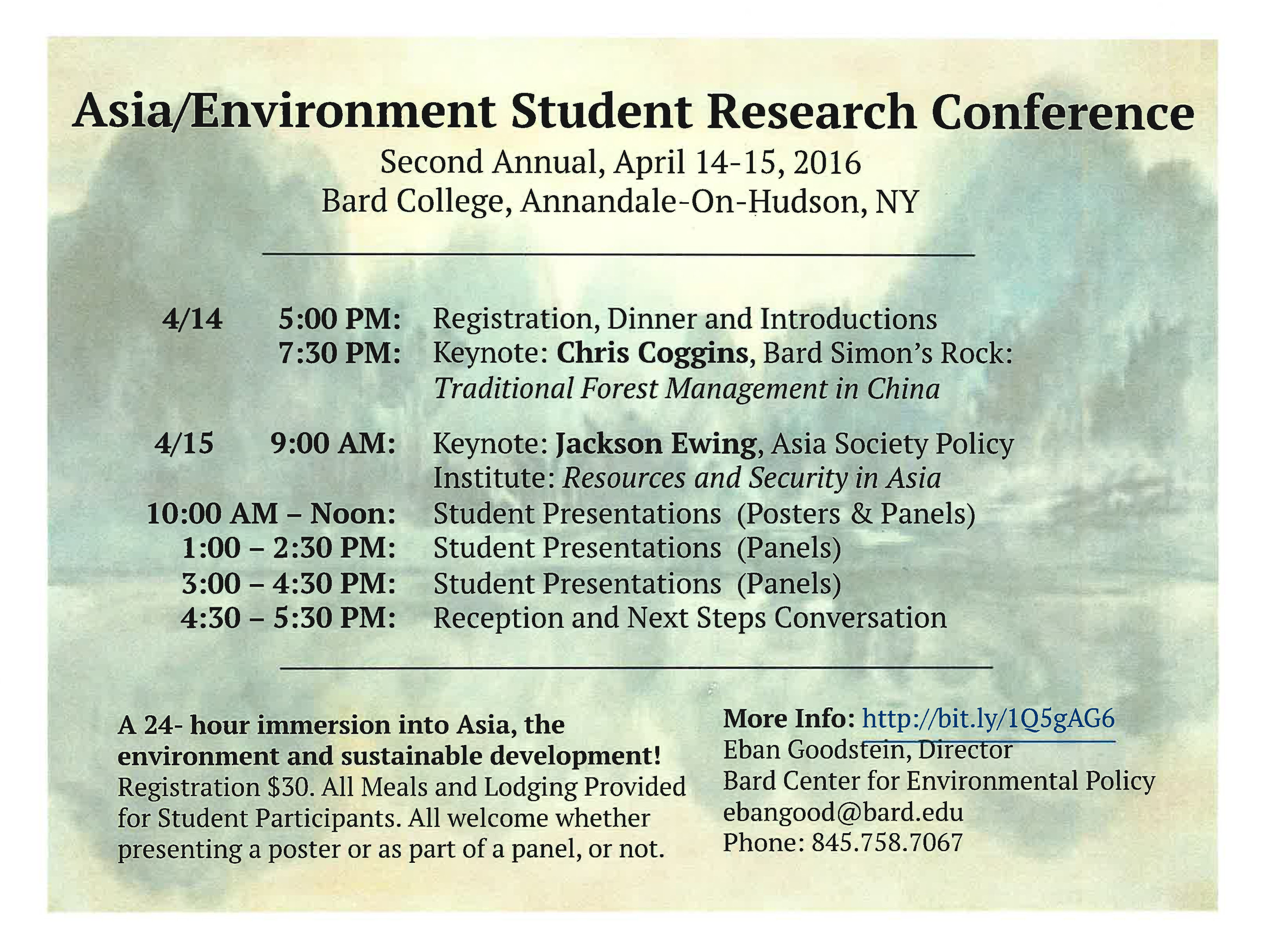 Second Annual Student Research Conference on Asia and the Environment