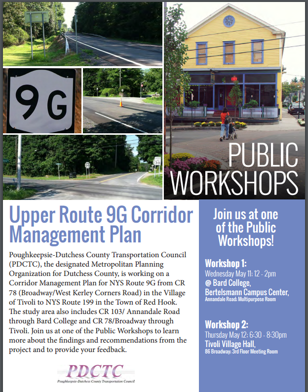 Upper Route 9G CMP Public Workshop (Tivoli Village Hall)