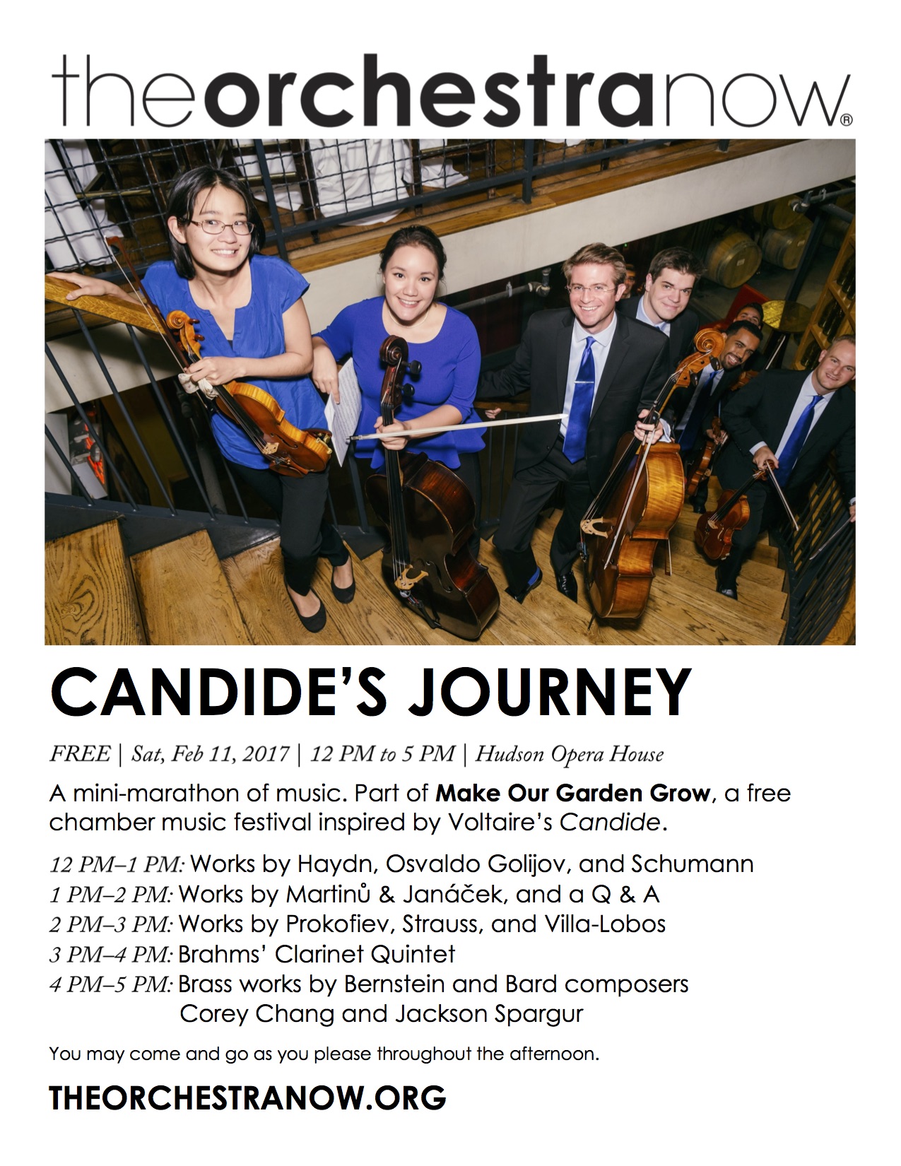Visit http://http://theorchestranow.org/concerts/fisher-center-at-bard-college/candide-chamber-festival/