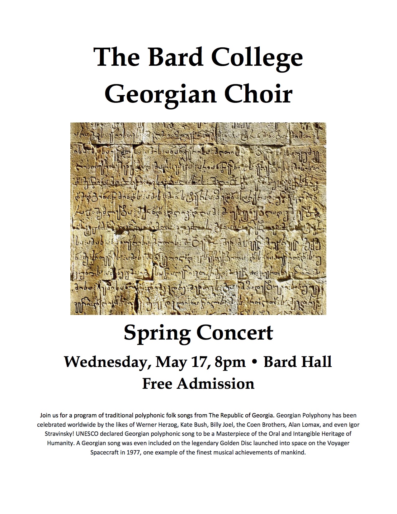 The Bard College Georgian Choir&nbsp;