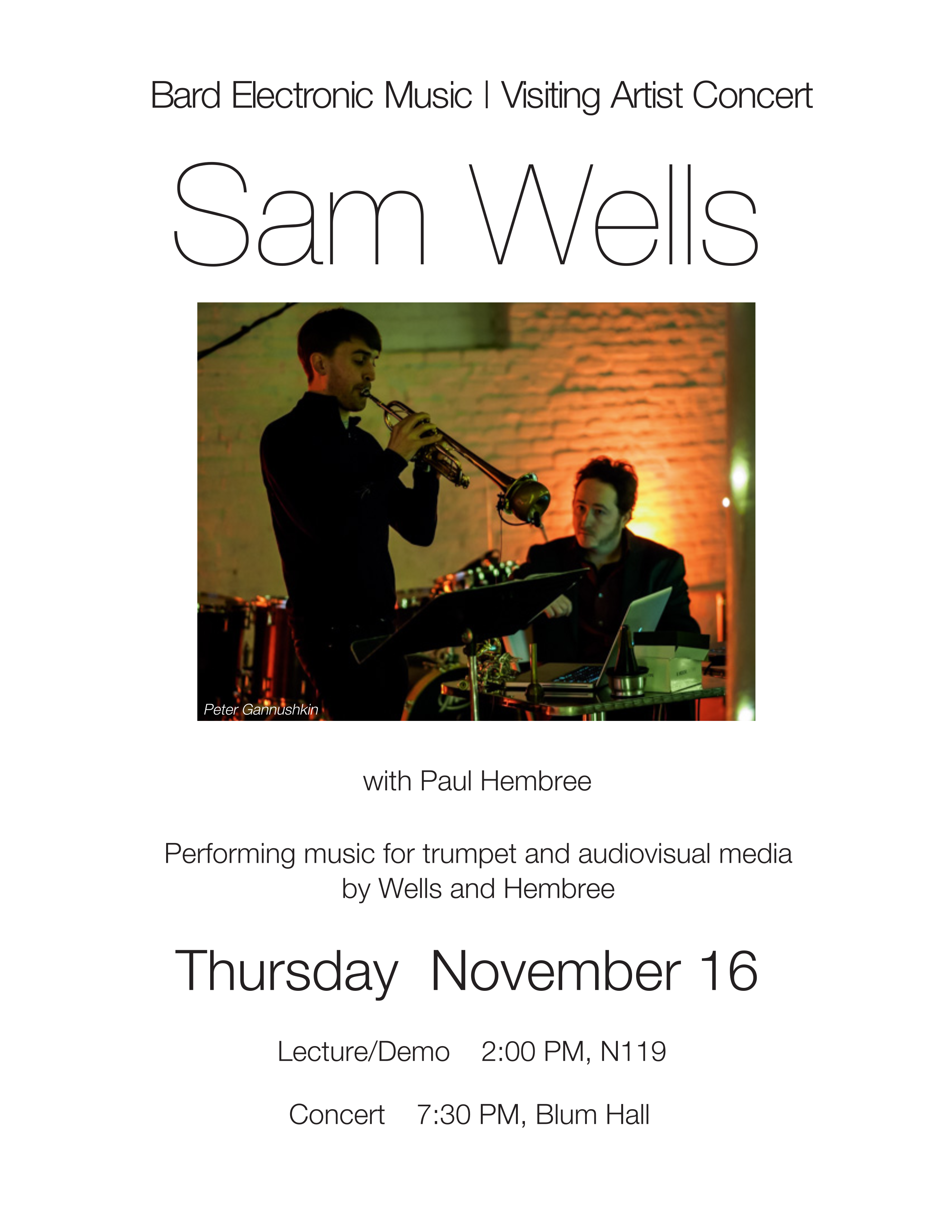 Electronic Music Guest Artist Sam Wells
