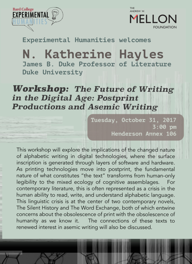The Future of Writing in the Digital Age: Postprint Productions and Asemic Writing