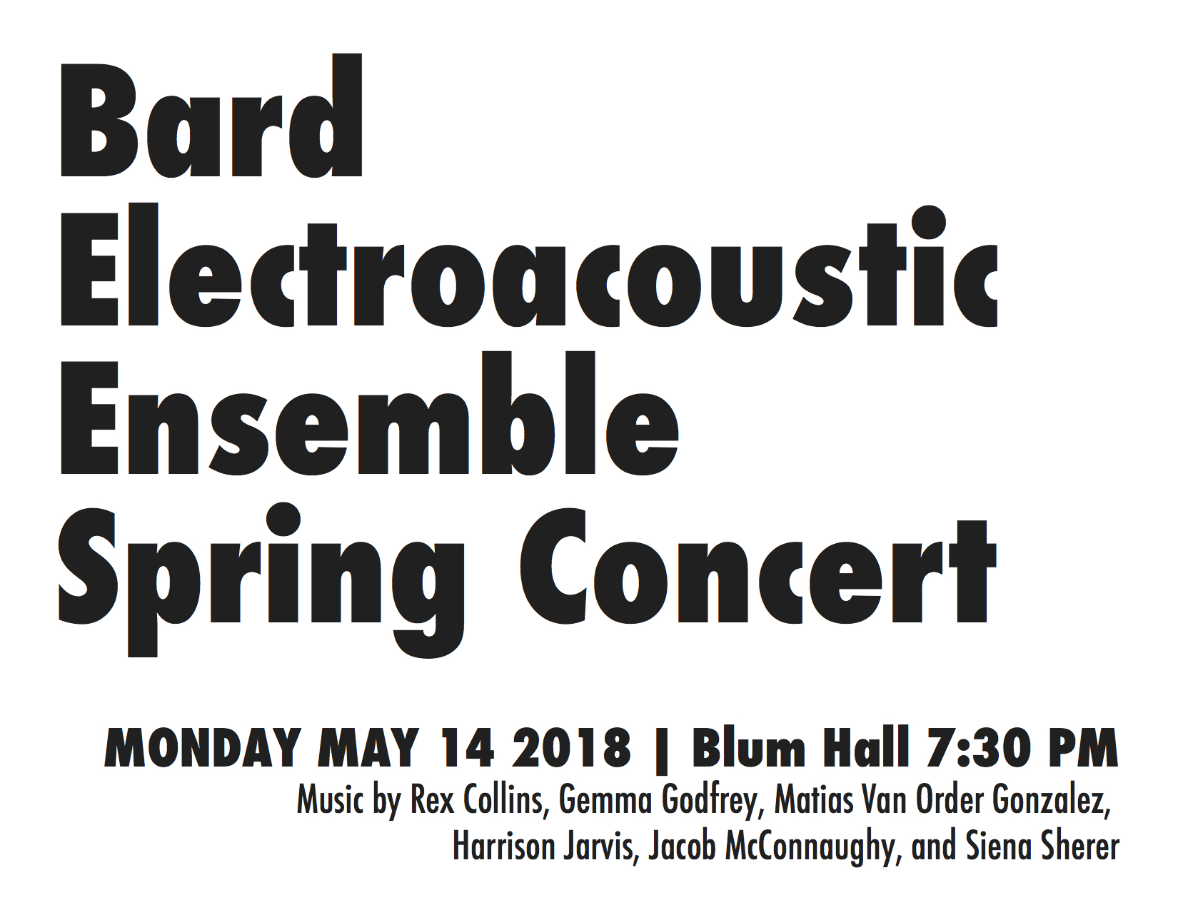 Bard&nbsp;Electroacoustic&nbsp;Ensemble&nbsp;Spring Concert