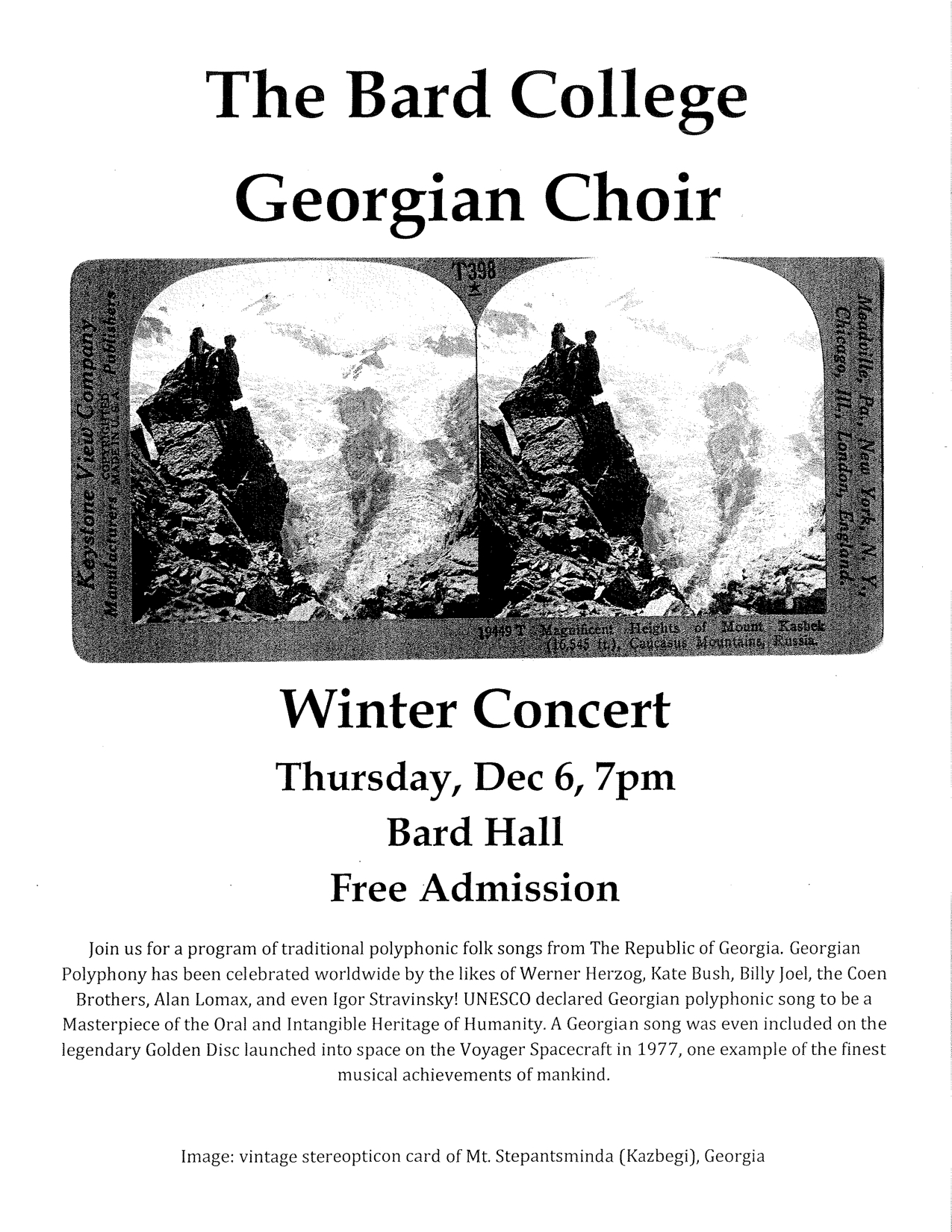 Georgian Choir Concert&nbsp;