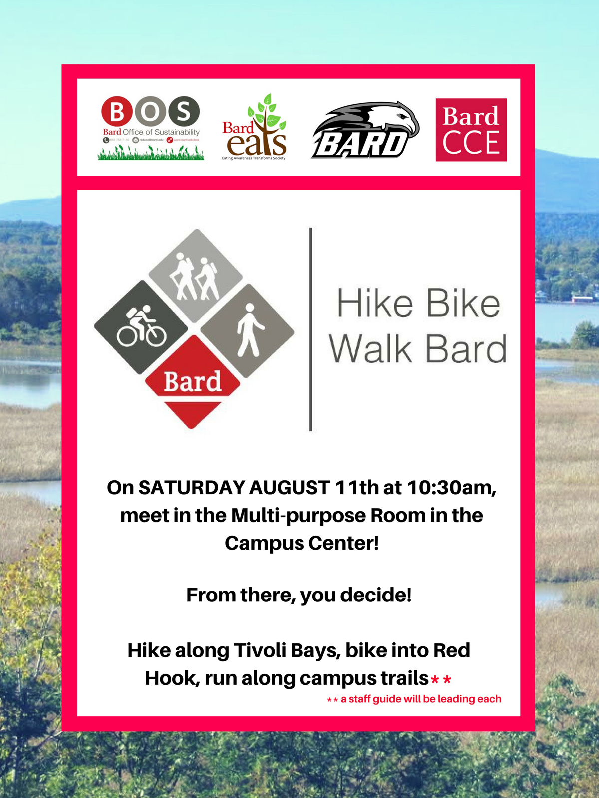 Hike/Bike/Walk Bard: NEW TIME