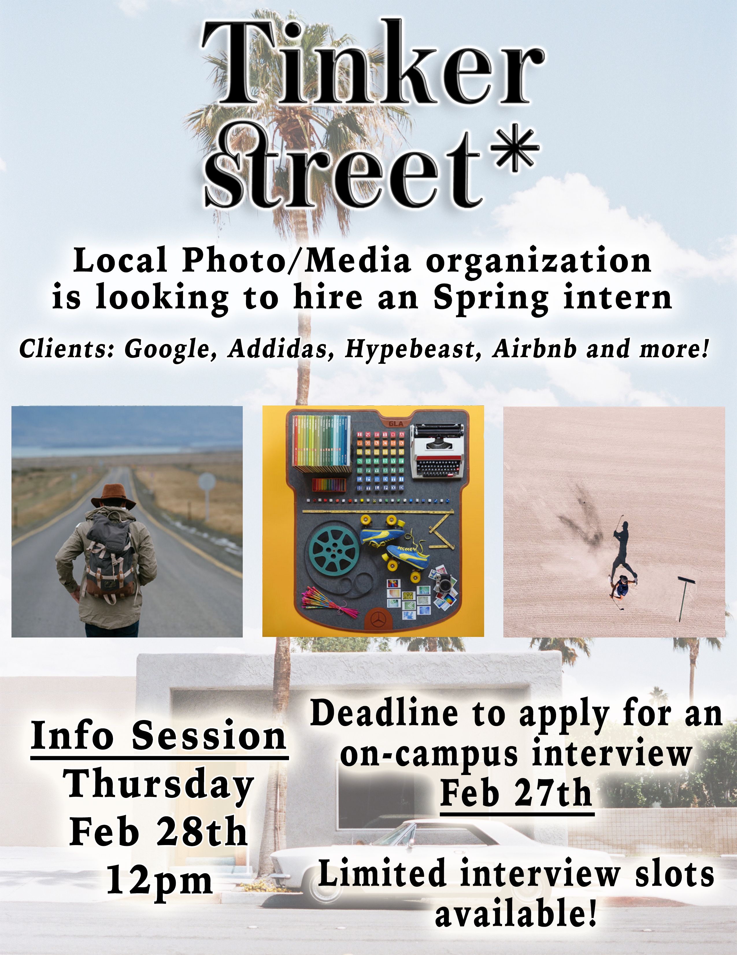 Tinker Street Info Session *Looking for Photo/Art/New Media Intern*
