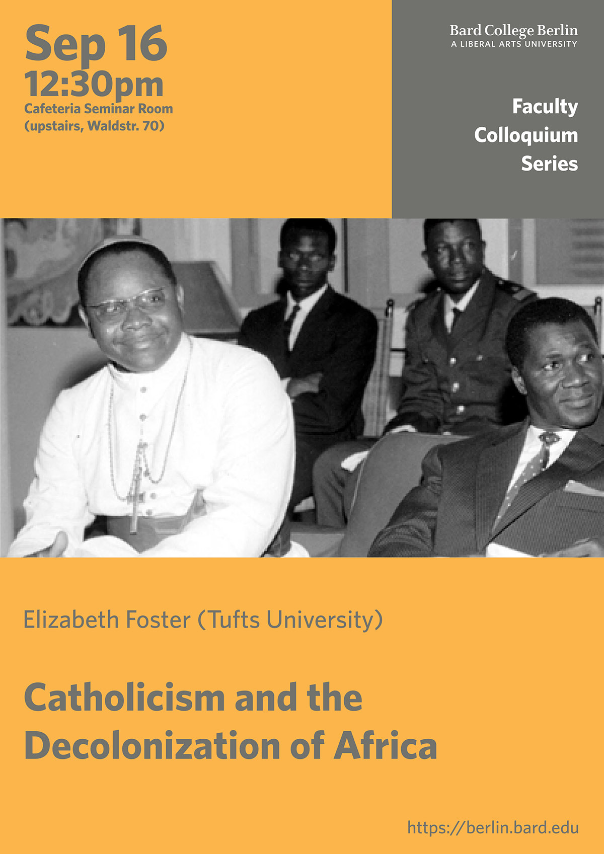 Faculty Colloquium: &quot;Catholicism and the Decolonization of Africa&quot;