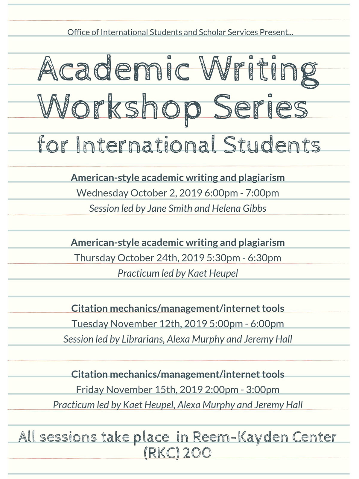 Academic Writing Workshop Series