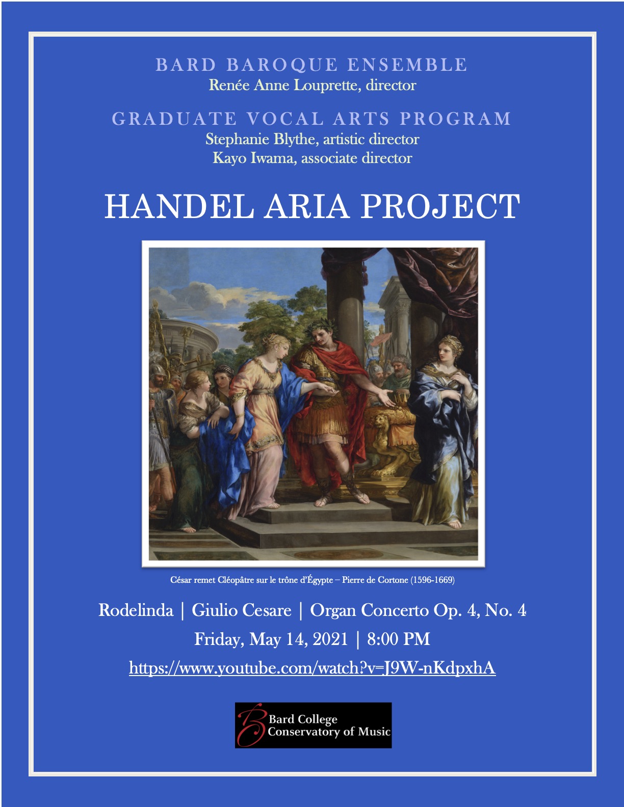 Bard Baroque Ensemble &amp; Graduate Vocal Arts Program streamed performance