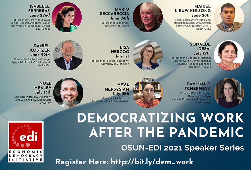 Democratizing Work After the Pandemic: Speaker Series