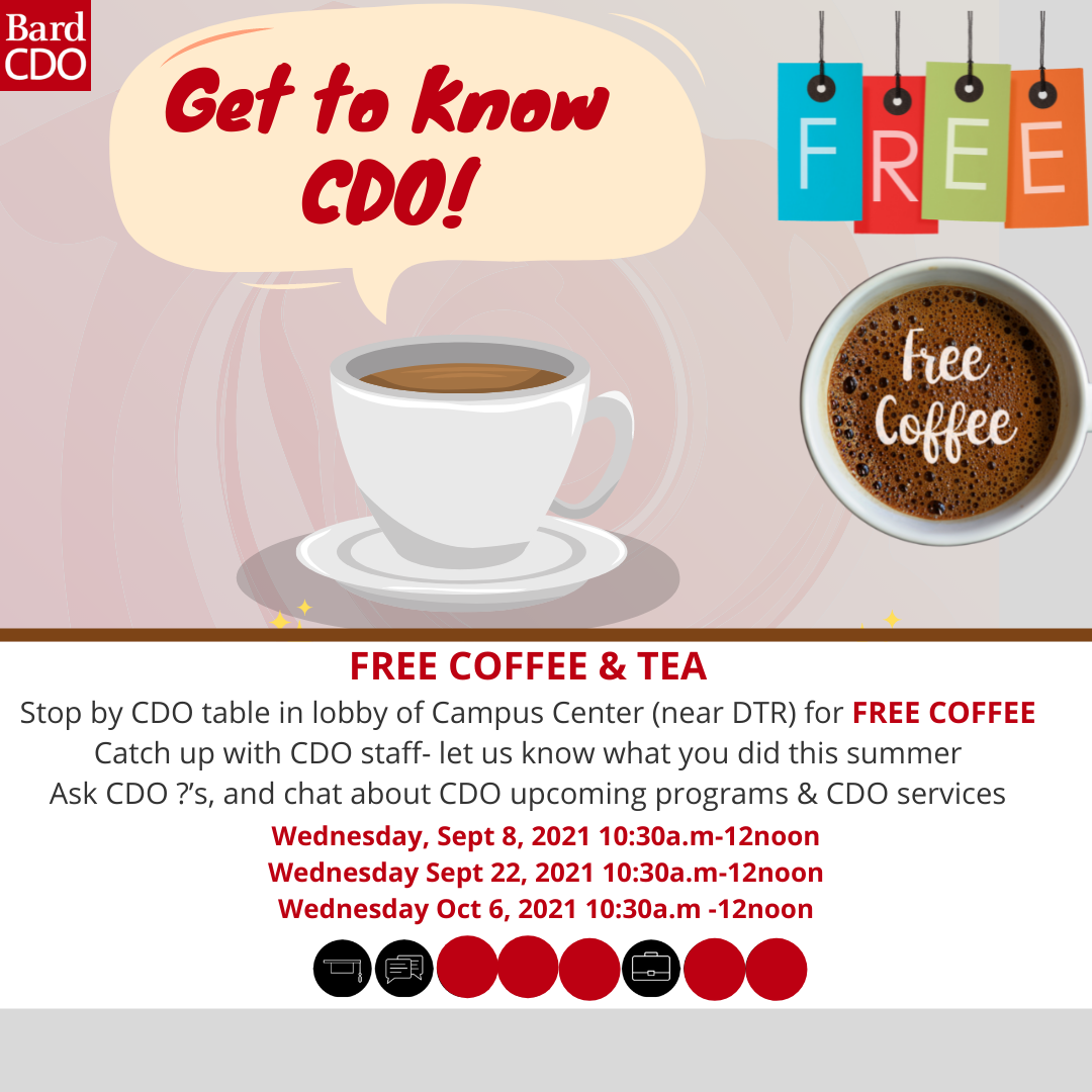 Get to Know CDO! Free Coffee and Tea
