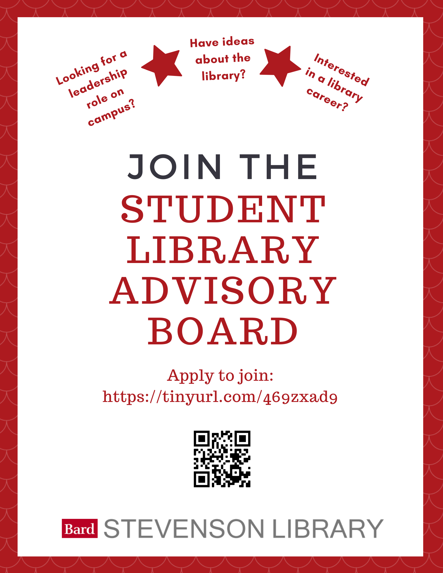 Call for participation: Student Library Advisory Board